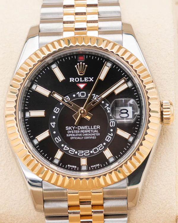 2021 Rolex Sky-Dweller 42MM Black Dial Two-Tone Jubilee Bracelet (326933)