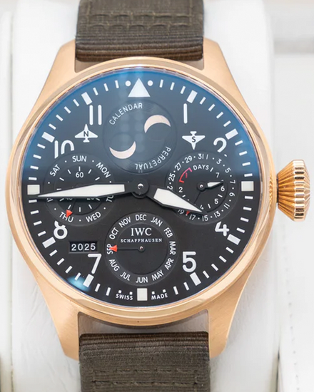 IWC Schaffhausen Pilot Big Perpetual Calendar L.E. 46.2MM Black Dial Textile Strap (IW502609)