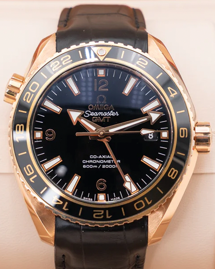 Omega Seamaster Planet Ocean 600M 43.5MM Black Dial Leather Strap (232.63.44.22.01.001)