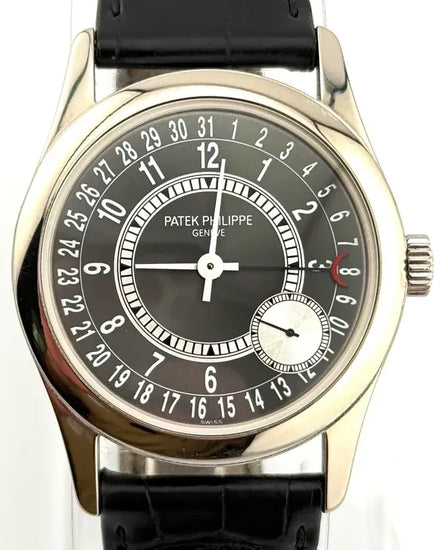2008 Patek Philippe Calatrava 37MM Grey Dial Leather Strap (6000G-010)