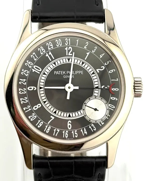 2008 Patek Philippe Calatrava 37MM Black Dial Leather Strap (6000G)