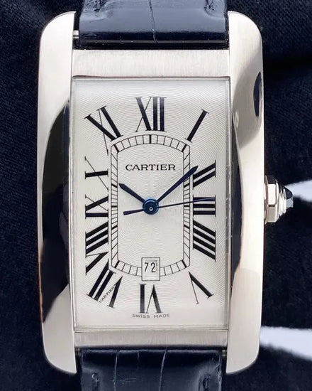 Cartier Tank Américaine 27MM White Dial Leather Strap (W2603256)