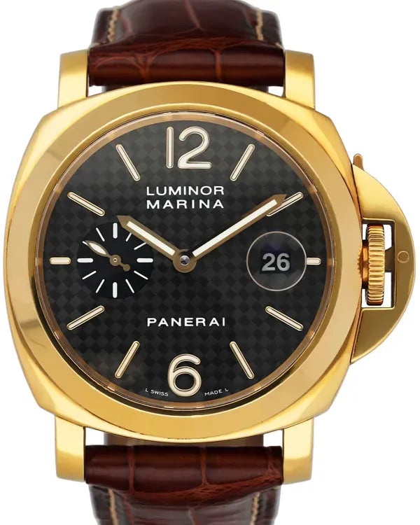 Panerai Luminor Marina L.E. 44MM Carbon Fiber Dial Leather Strap (PAM00140)