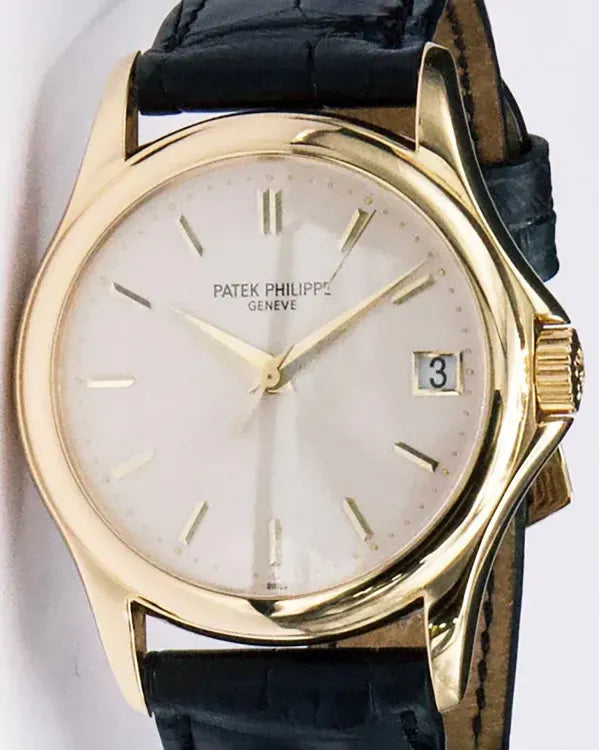 Patek Philippe Calatrava 37MM Silver Dial Leather Strap (5127J-001)