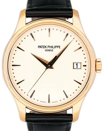 2014 Patek Philippe Calatrava 39MM Ivory Dial Leather Strap (5227R)