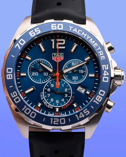 No Reserve - Tag Heuer Formula 1 43MM Quartz Blue Dial Rubber Strap (CAZ1014.BA0842)