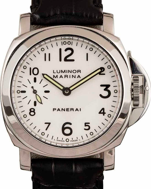 2000 Panerai Luminor Marina 44MM White Dial Leather Strap (PAM00003)