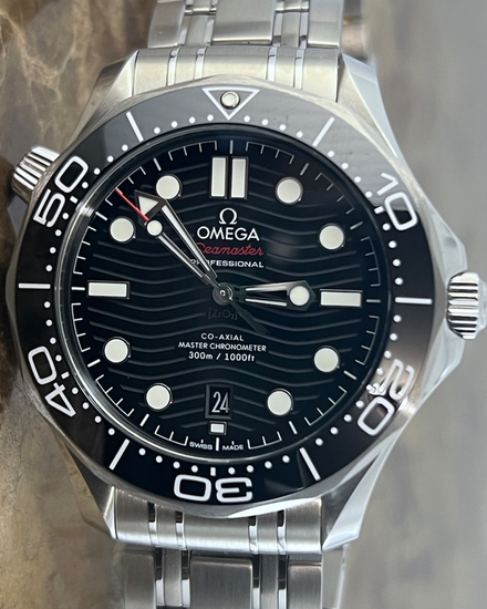 2025 Omega Seamaster Diver 300M 42MM Black Dial Steel Bracelet (210.30.42.20.01.001)