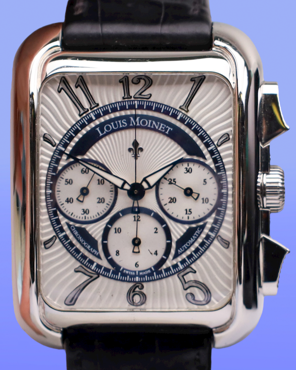 Louis Moinet TwinTech L.E. 41MM Silver Dial Leather Strap (LM-16.10.60)