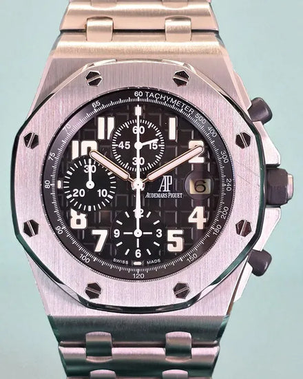 2008 Audemars Piguet Royal Oak Offshore Chronograph 42MM Black Dial Steel Bracelet (25721ST.OO.1000ST.08.A)