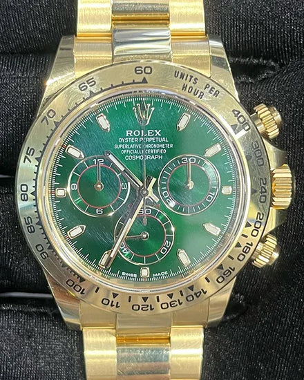 2022 Rolex Cosmograph Daytona "John Mayer" 40MM Green Dial Yellow Gold Oyster Bracelet (116508)