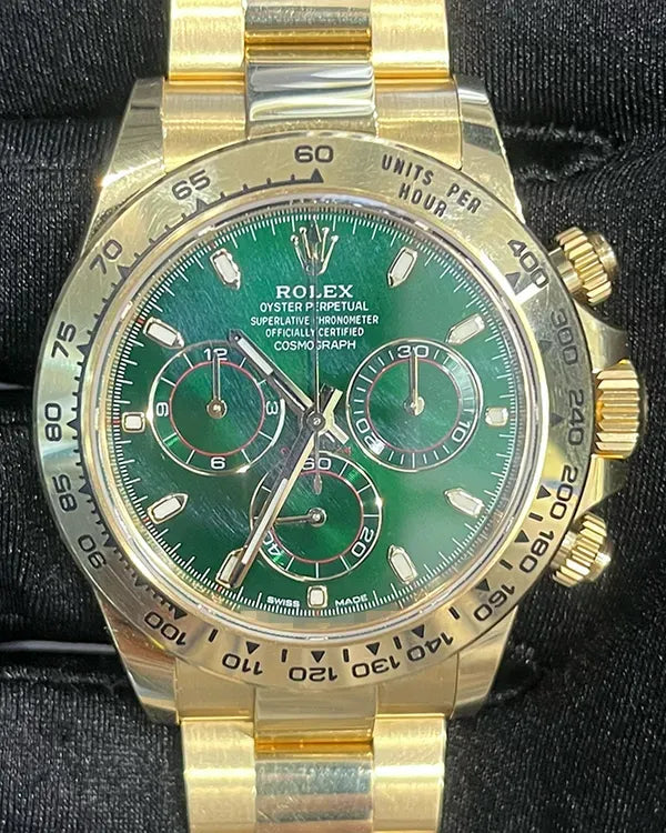 2022 Rolex Cosmograph Daytona "John Mayer" 40MM Green Dial Yellow Gold Oyster Bracelet (116508)