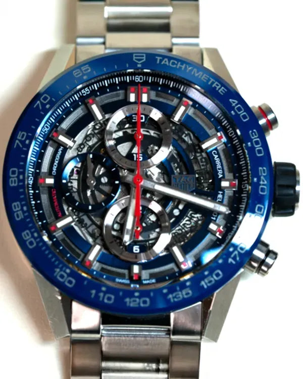2018 Tag Heuer Carrera Calibre Heuer 01 43MM Skeleton Dial Steel Bracelet (CAR201T.BA0766)