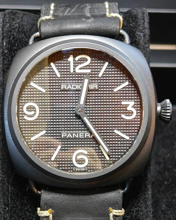 2016 Panerai Radiomir 45MM Black Dial Aftermarket Leather Strap (PAM00643)