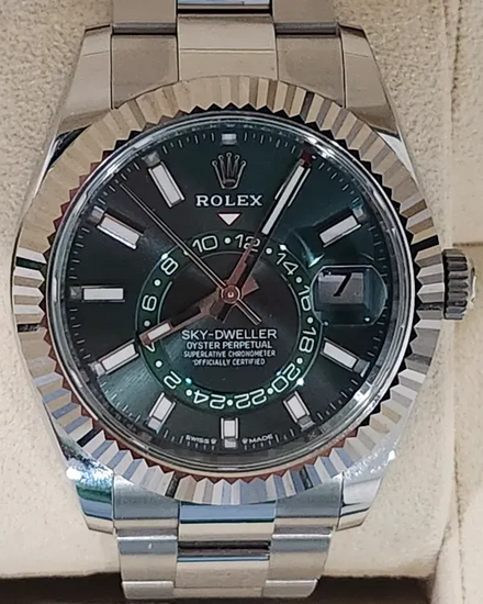 2024 Rolex Sky-Dweller 42MM Green Dial Oyster Bracelet (336934)