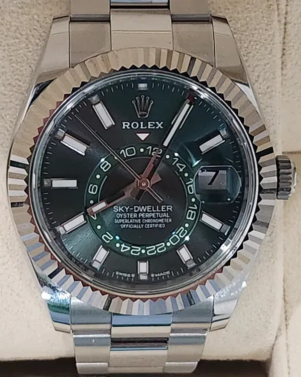 2024 Rolex Sky-Dweller 42MM Green Dial Oyster Bracelet (336934)