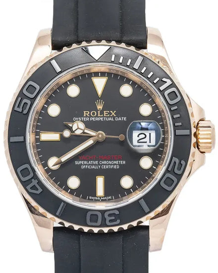 2016 Rolex Yacht-Master 40MM Black Dial Rubber Strap (116655)