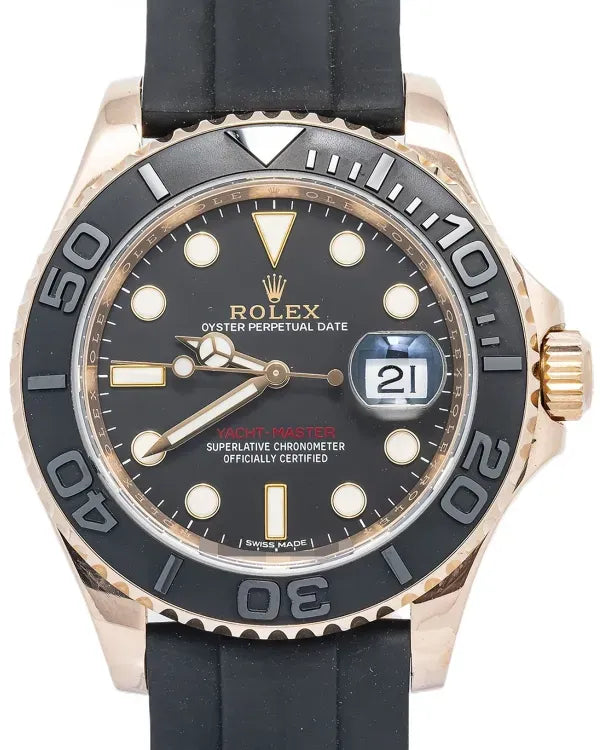 2016 Rolex Yacht-Master 40MM Black Dial Rubber Strap (116655)