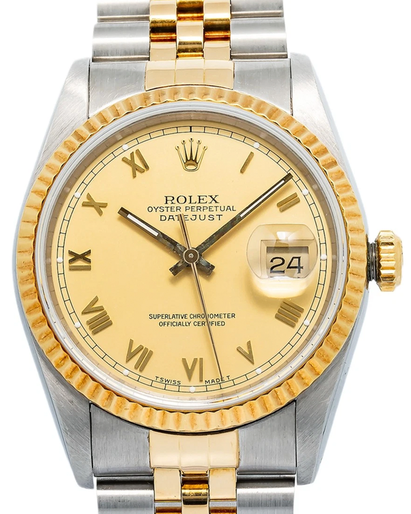 Rolex Datejust 36MM Champagne Dial Two-Tone Jubilee Bracelet (16233)