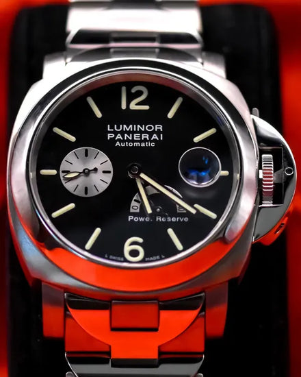 Panerai Luminor Power Reserve 44MM Black Dial Titanium Bracelet (PAM00171)