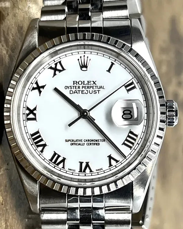 Rolex Datejust 36MM White Dial Jubilee Bracelet (16220)
