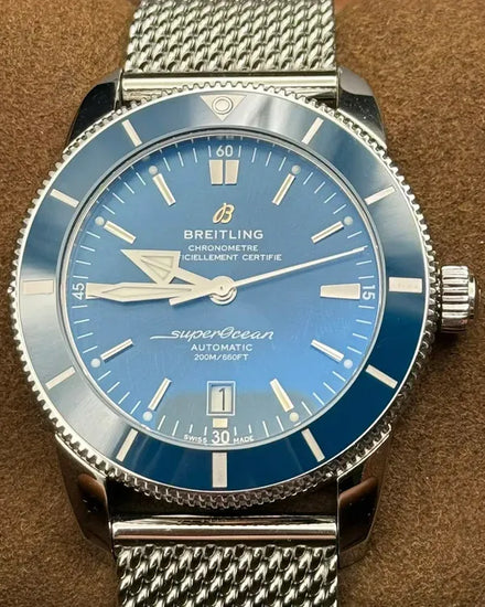 2019 Breitling Superocean Heritage II 46MM Blue Dial Steel Bracelet (AB2020161C1A1)