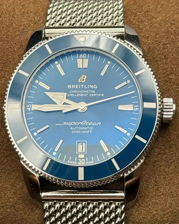 2019 Breitling Superocean Heritage II 46MM Blue Dial Steel Bracelet (AB2020161C1A1)