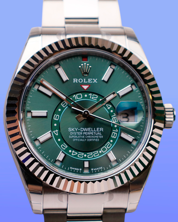 2025 Rolex Sky-Dweller 42MM Green Dial Oyster Bracelet (336934)