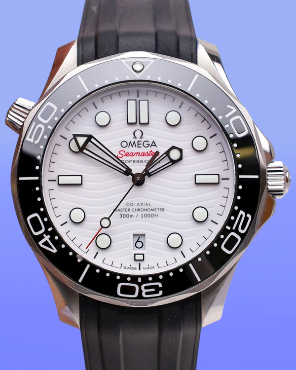 2022 Omega Seamaster Diver 300M 42MM White Dial Rubber Strap (210.32.42.20.04.001)