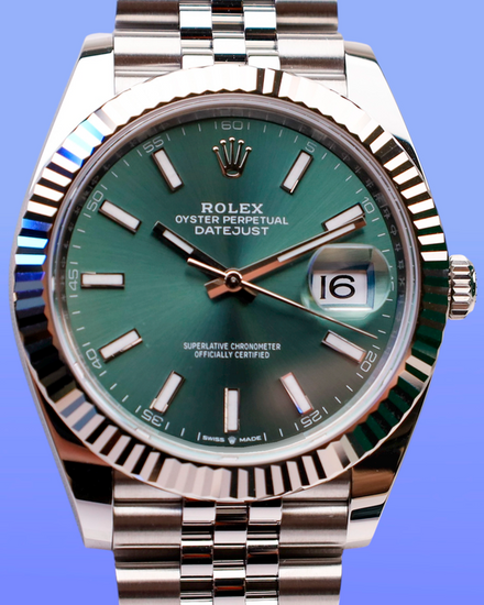 2025 Rolex Datejust 41MM Mint Green Dial Jubilee Bracelet (126334)