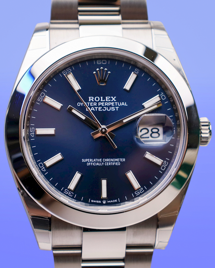 2025 Rolex Datejust 41MM Blue Dial Oyster Bracelet (126300)