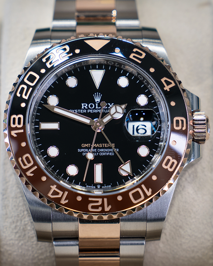 2021 Rolex GMT-Master II "Root Beer" 40MM Black Dial Two-Tone Oyster Bracelet (126711CHNR)