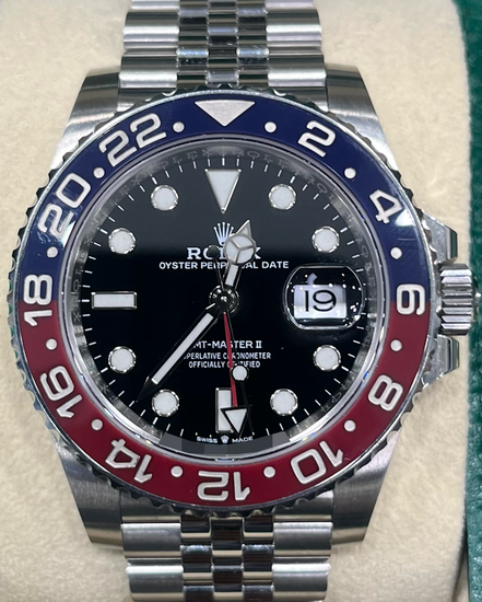 2021 Rolex GMT-Master II "Pepsi" 40MM Black Dial Jubilee Bracelet (126710BLRO)