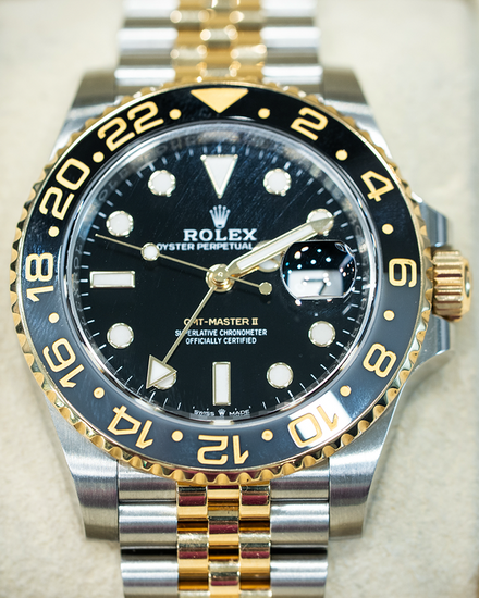 2024 Rolex GMT-Master II "Bumblebee" 40MM Black Dial Two-Tone Jubilee Bracelet (126713GRNR)