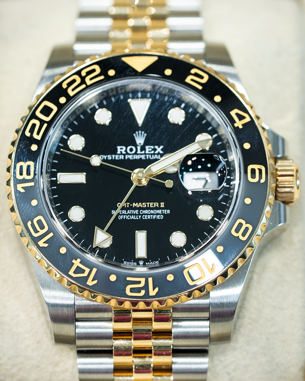 2024 Rolex GMT-Master II "Bumblebee" 40MM Black Dial Two-Tone Jubilee Bracelet (126713GRNR)