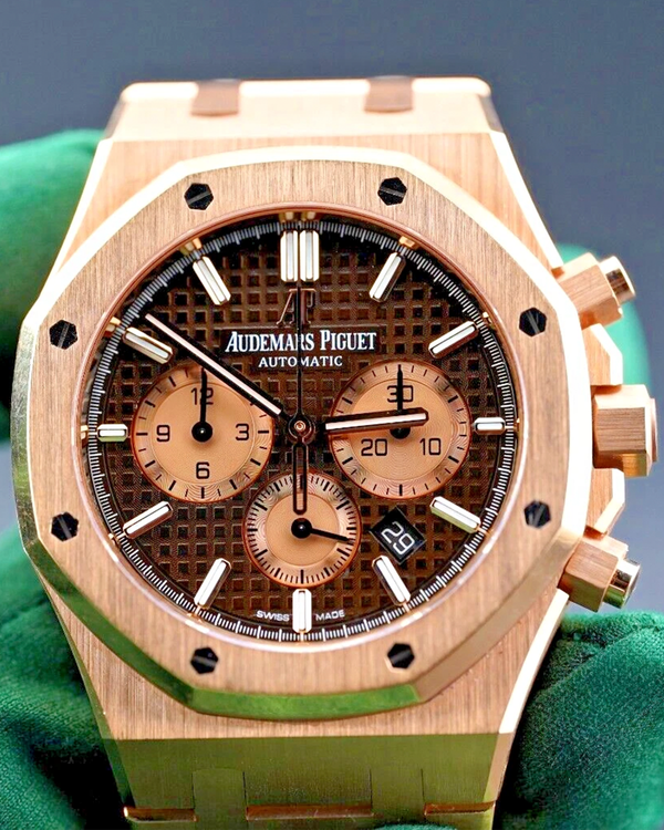2020 Audemars Piguet Royal Oak Chronograph 41MM Chocolate Dial Rose Gold Bracelet (26331OR.OO.1220OR.02)