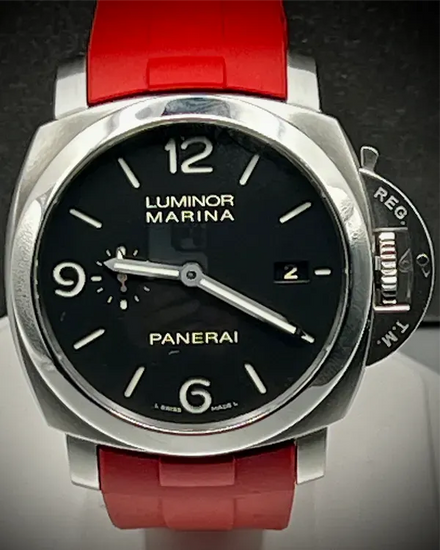 No Reserve - 2014 Panerai Luminor Marina 1950 3 Days 44MM Black Dial Rubber Strap (PAM00312)