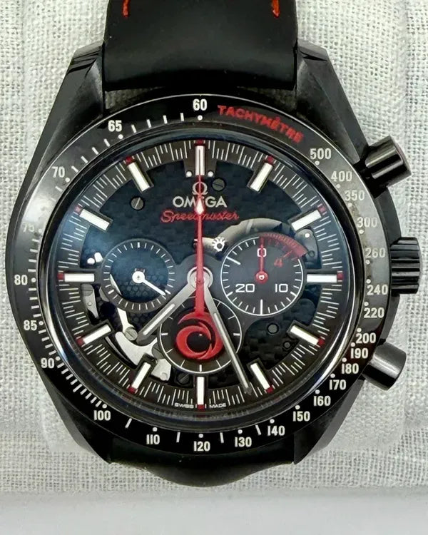 Omega Speedmaster Dark Side of the Moon "Team Alinghi" 44.25MM Carbon Fiber Dial Rubber Strap (311.92.44.30.01.002)