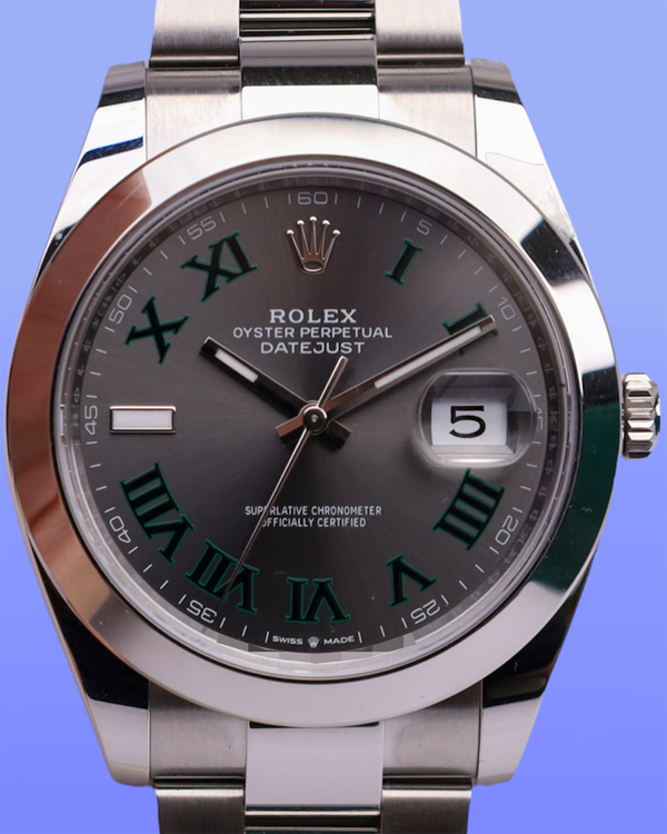 2025 Rolex Datejust "Wimbledon" 41MM Slate Dial Oyster Bracelet (126300)