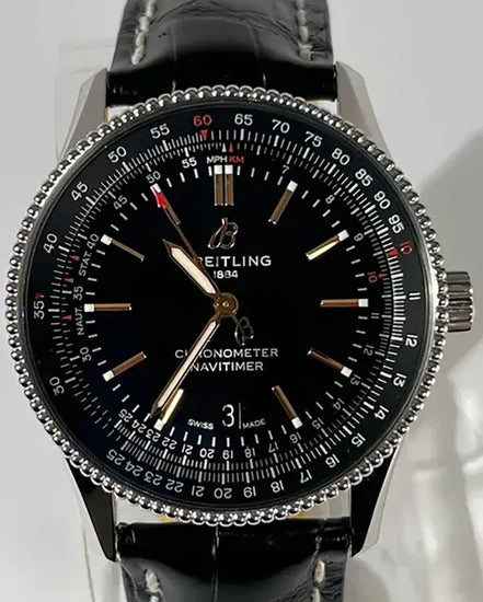 2023 Breitling Navitimer 41MM Black Dial Leather Strap (A17326)