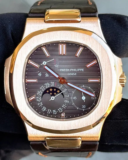 2011 Patek Philippe Nautilus 40MM Brown Dial Leather Strap (5712R-001)