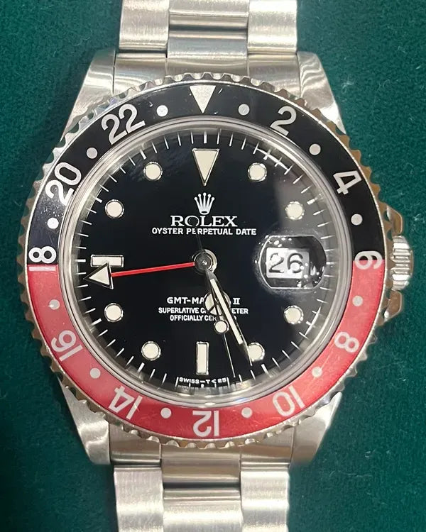 1997 (T Serial) Rolex GMT-Master II "Coke" 40MM Black Dial Oyster Bracelet (16710)