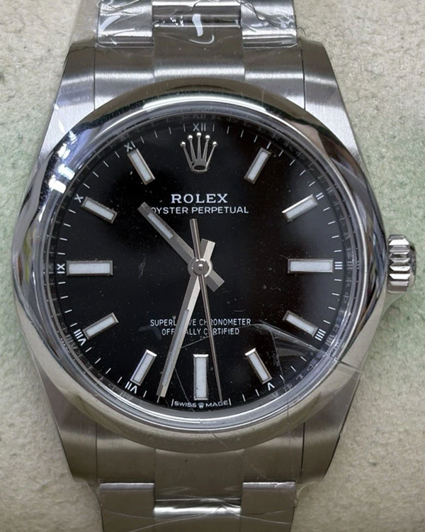 2021 Rolex Oyster Perpetual 34MM Black Dial Oyster Bracelet (124200)