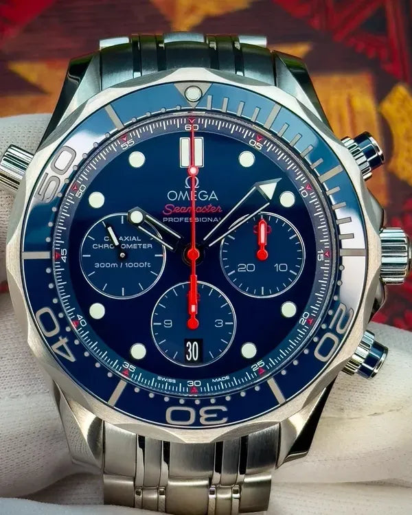 Omega Seamaster Diver 300M Chronograph 44MM Blue Dial Steel Bracelet (212.30.44.50.03.001)