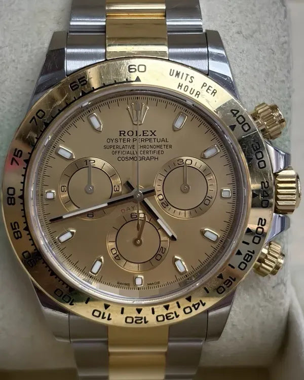 2022 Rolex Cosmograph Daytona 40MM Champagne Dial Two-Tone Oyster Bracelet (116503)