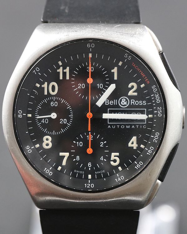 Bell & Ross BR 03 "Space-3 Chrono" 42MM Black Dial Rubber Strap (300-S)