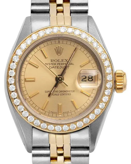Rolex Lady-Datejust 26MM Champagne Dial Two-Tone Jubilee Bracelet (69173)