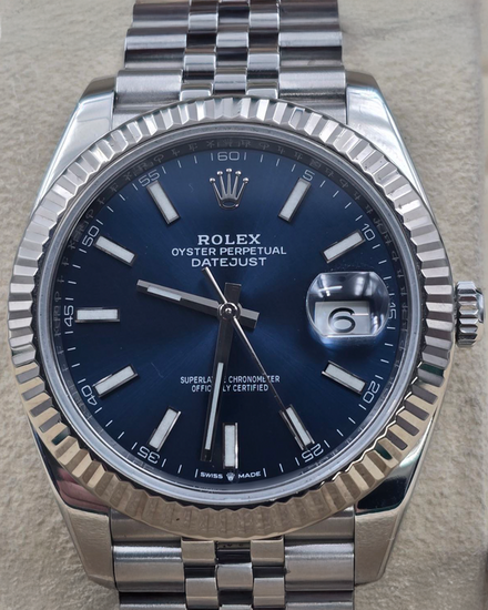 Rolex Datejust 41MM Blue Dial Jubilee Bracelet (126334)