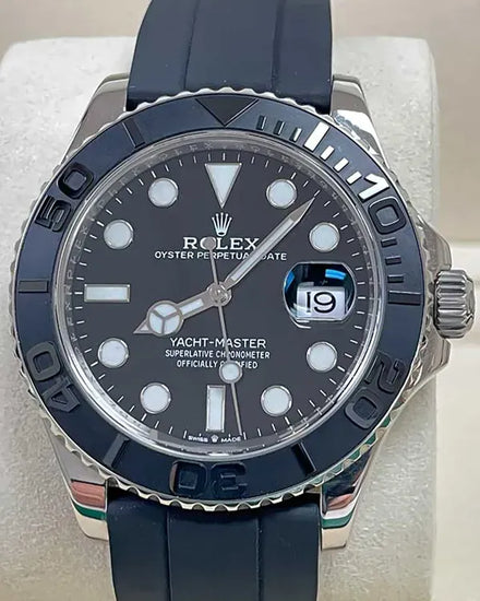 2021 Rolex Yacht-Master 42MM Black Dial Rubber Strap (226659)