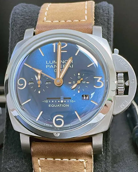 2020 Panerai Luminor Equation of Time GMT 47MM Blue Dial Leather Strap (PAM00670)